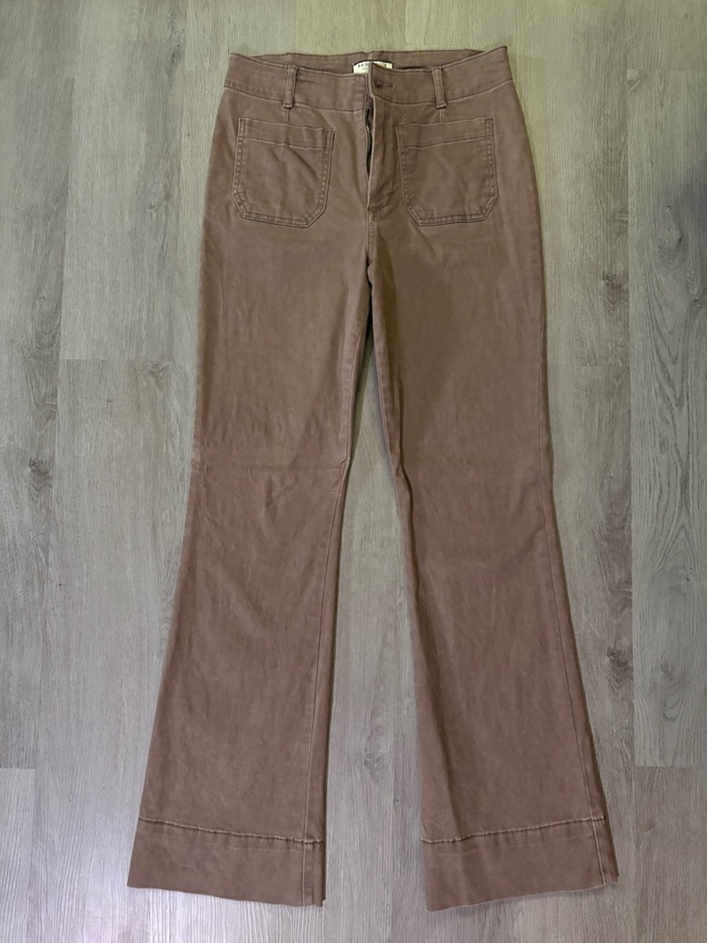 Bagatelle Taupe Wide-Leg High-Rise Pants